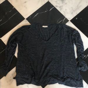 Madewell vneck flowy knit top